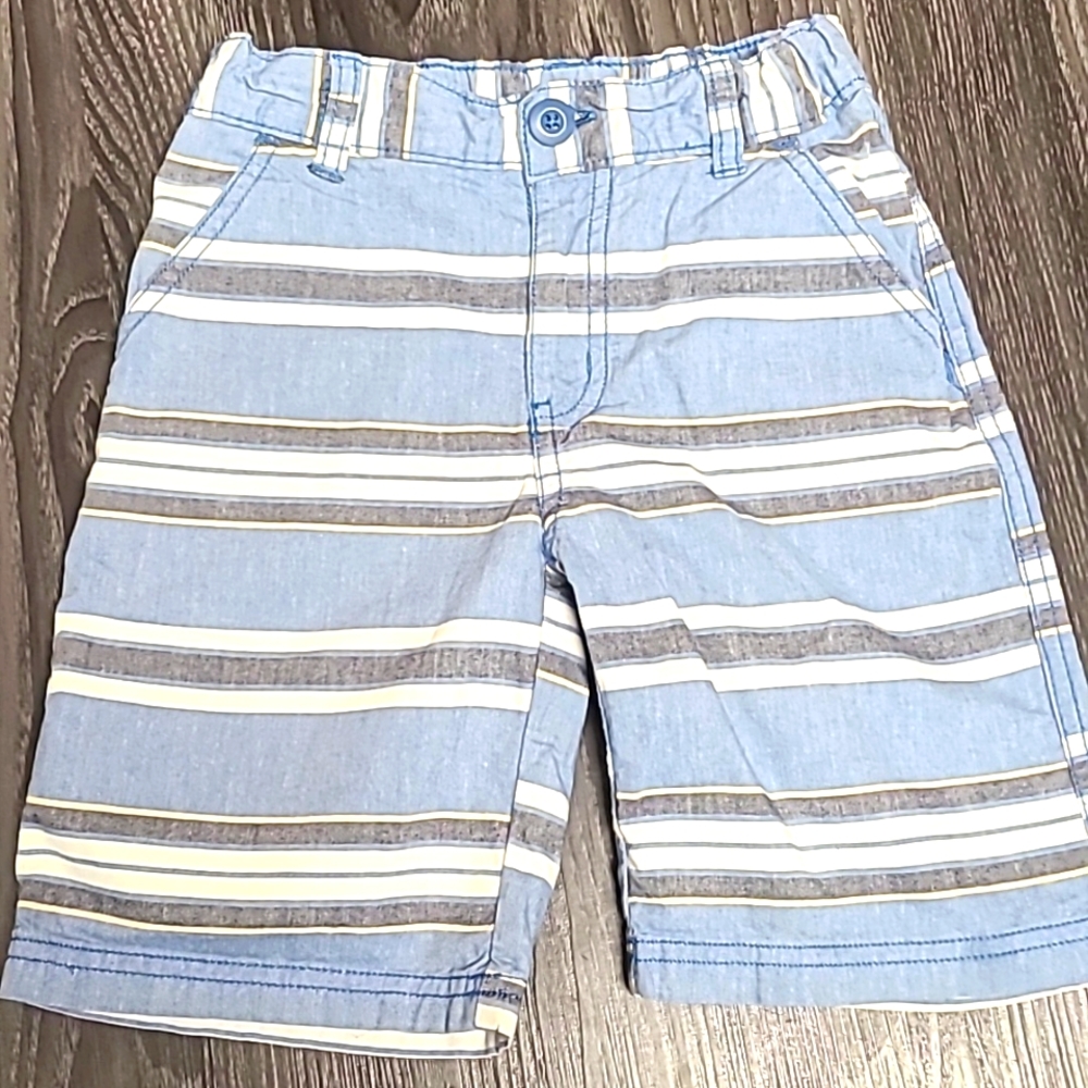 Gymboree Size 5T striped baby blue, gray, and yellow